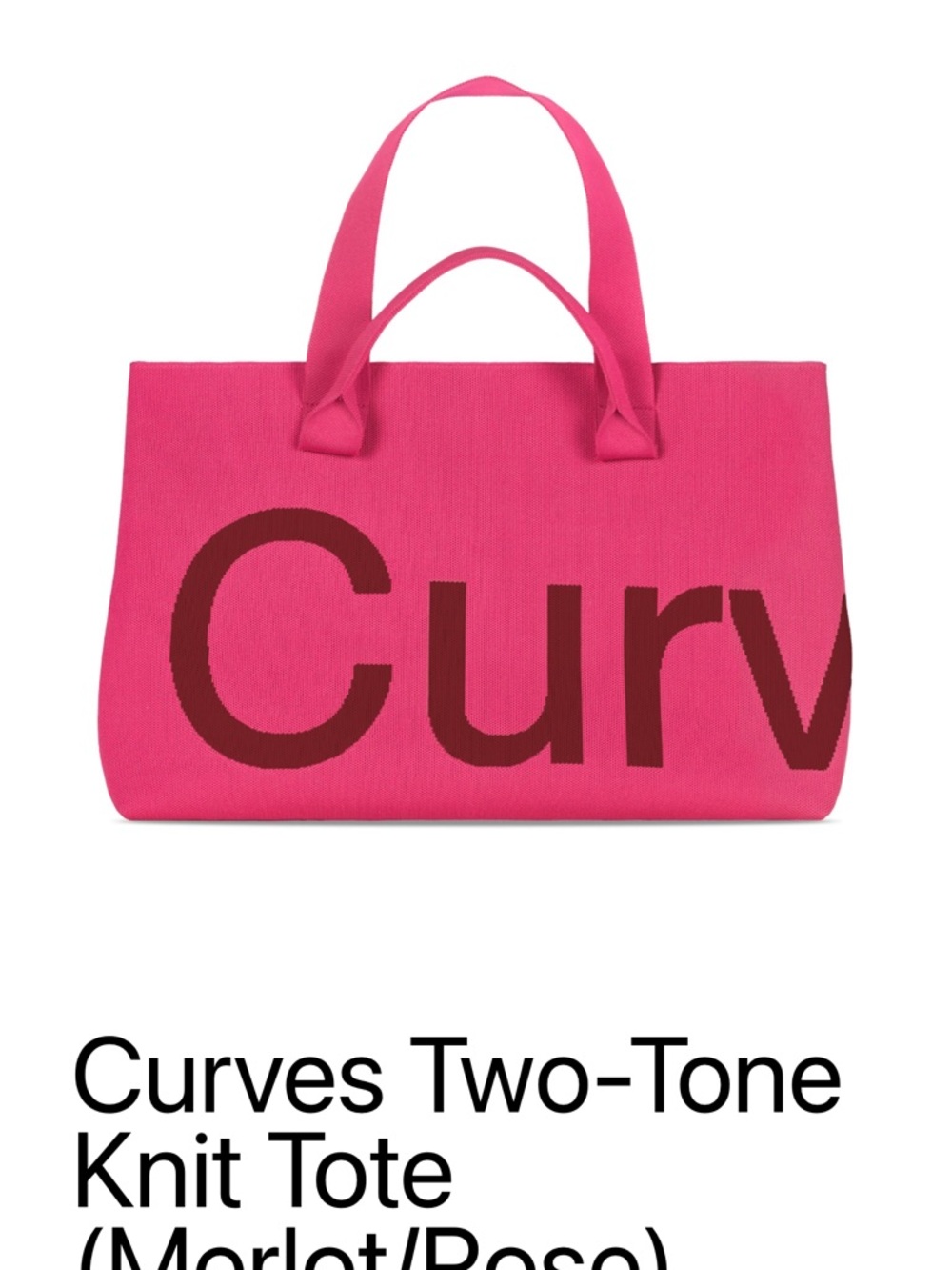 Sean brown curve tote in rose/merlot